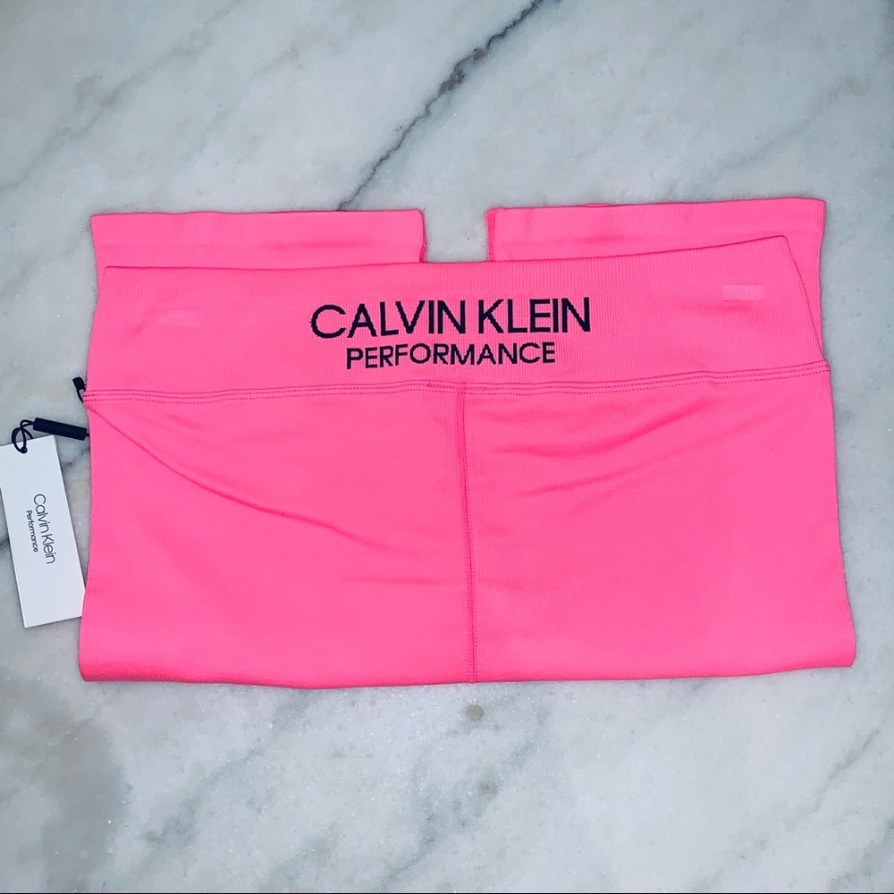 Calvin Klein | Hot Pink Ribbed Biker Short NEW - Picture 7 of 13